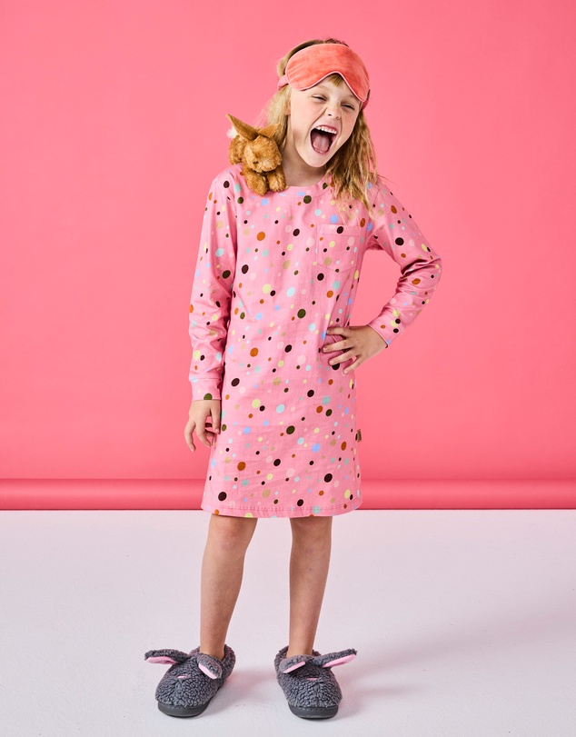 Kip&Co - Polkadot Organic Cotton LS Nightie - Kids-Teens