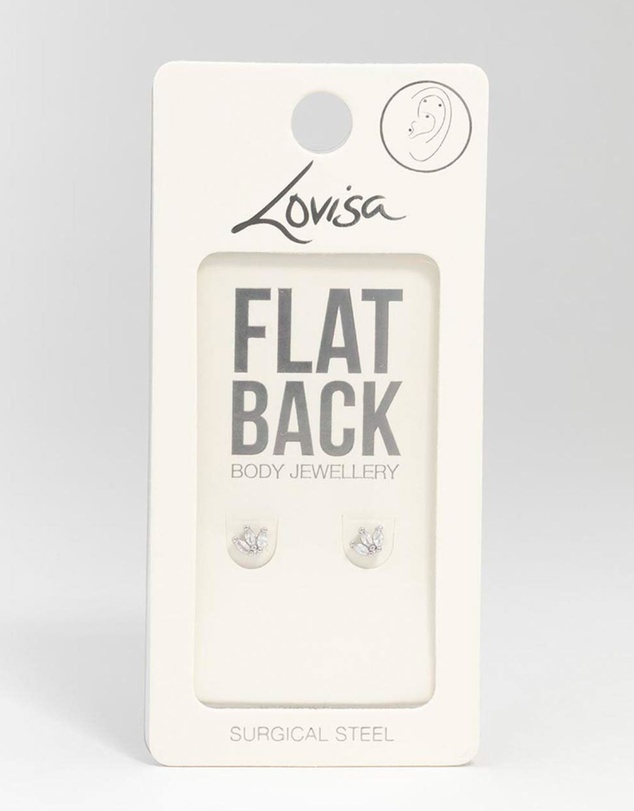 Lovisa - Surgical Steel Triangle Marquise Flat Back 2-Pack