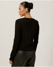 Tussah - Simone Cotton Blend V-Neck Knit Cardigan