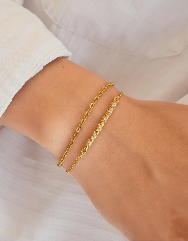 Ania Haie - Ania Haie Gold Twisted Bar Bracelet