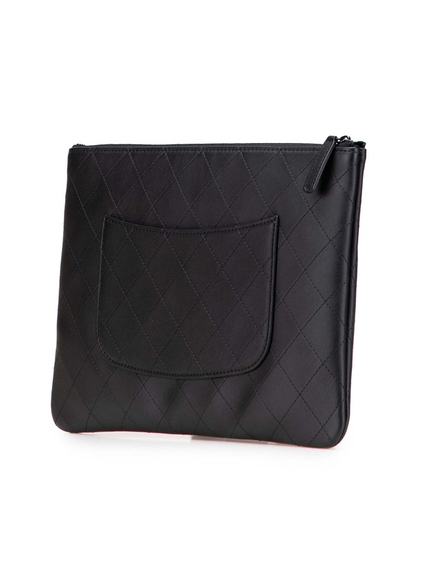 Pre-Loved by Azura Reborn - Pre-Loved chanel Quilted Leather Zip Pouch