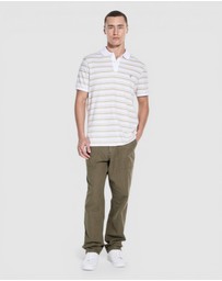 GUESS - Yarn Dye Striped Short Sleeve Polo