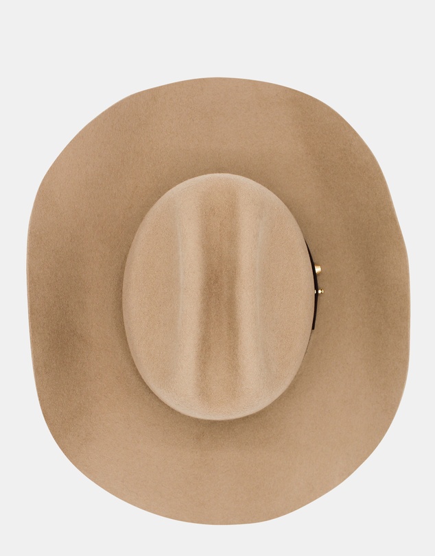Morgan & Taylor - Marlowe Wool Cowboy Fedora in Beige