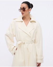 Revibe - Repaired Minima Esenciales Isra Cotton Twill Trench Coat - AU 12
