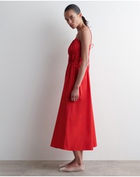 COS - Gathered Cotton Midi Dress