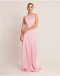 Six Stories - Cowl Back Satin Bridesmaid Dress