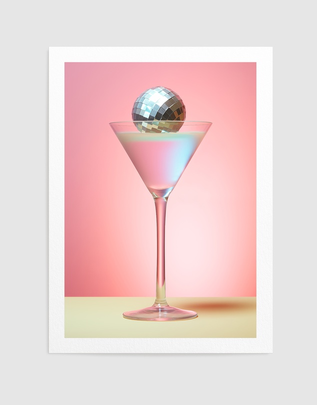 Olive et Oriel - Disco Martini 2 by Andreas Magnusson Art Print