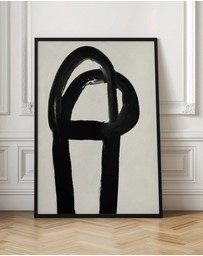 Olive et Oriel - Black Strokes No 2 by Treechild Art Print