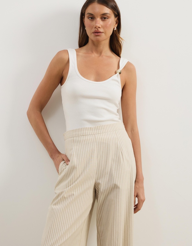Atmos&Here - Charlie Wide Leg Stripe Pants