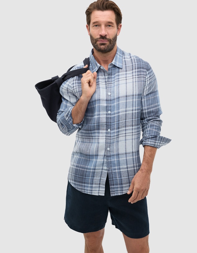 Seed Heritage - L/S Check Linen Shirt