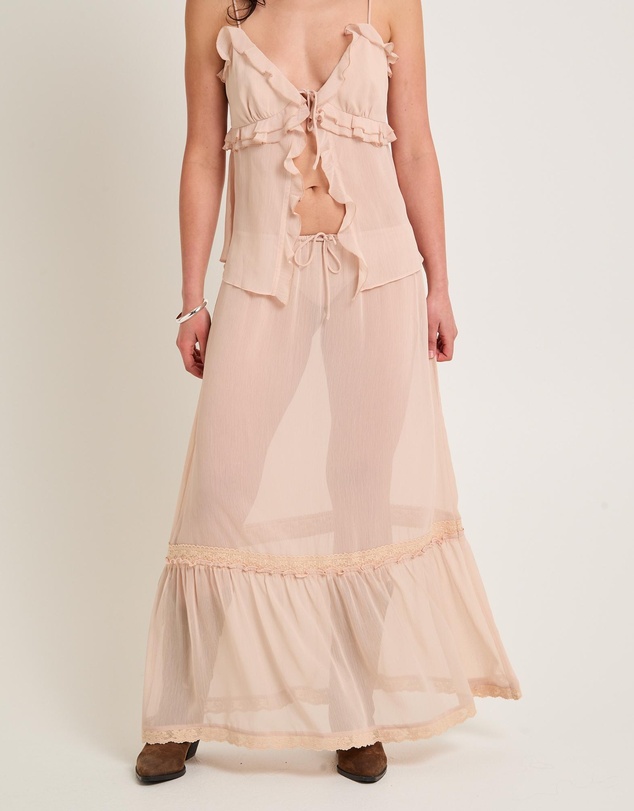 Subtitled - Paislee Sheer Maxi Skirt