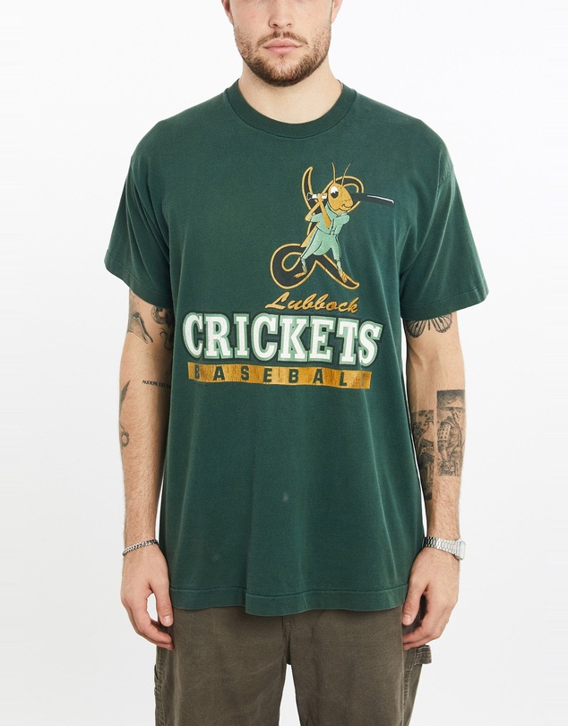 Vintage by The Real Deal - Pre Loved - Vintage 90s Lubbock Crickets Baseball Tee