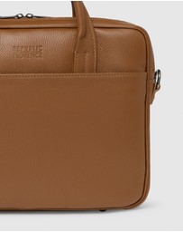 Republic of Florence - The Glasgow Pebble Tan Slim Briefcase
