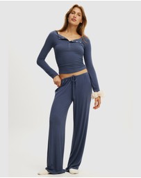 Cotton On Body - Super Soft Boat Neck Henley Long Sleeve Top