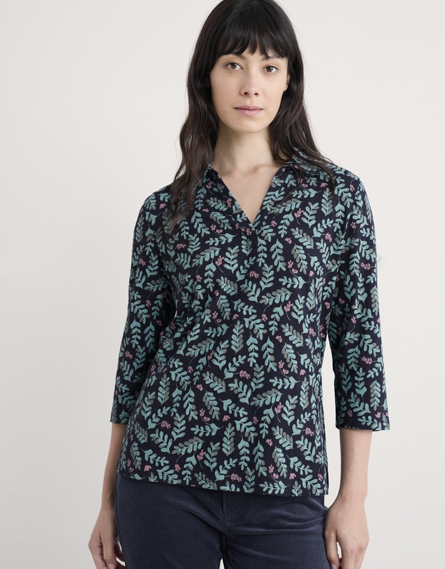 Seasalt - Seasalt Cornwall Navy Wavecrest Shirt