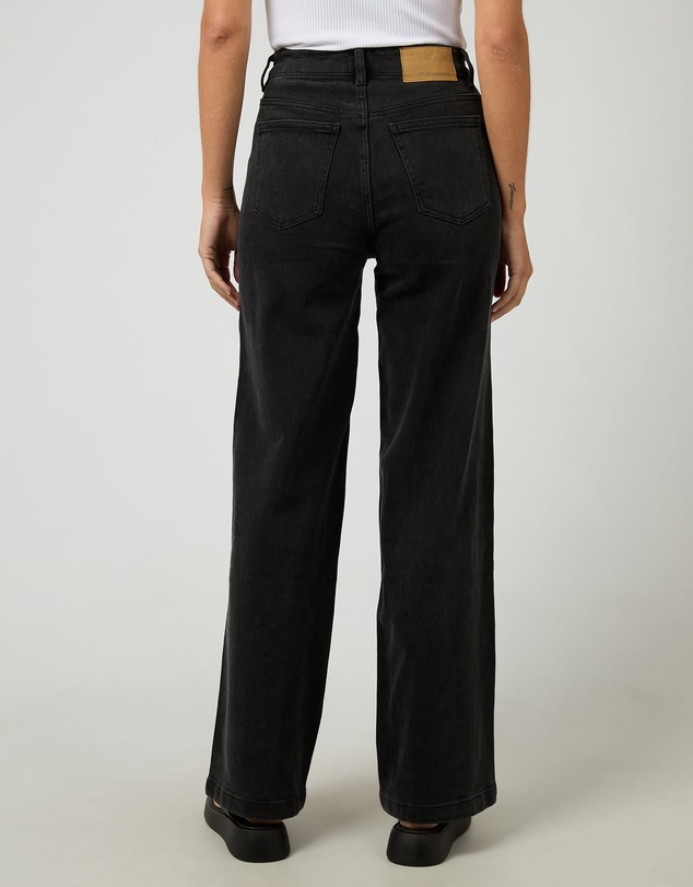 All About Eve - Jacqui Wide Leg Washed Black