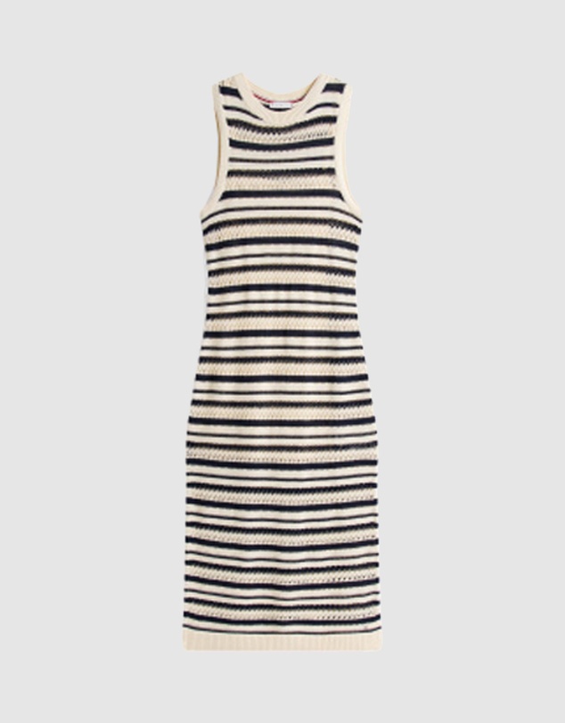 Tommy Hilfiger - Crochet Slim Midi Sleeveless Sweater Dress