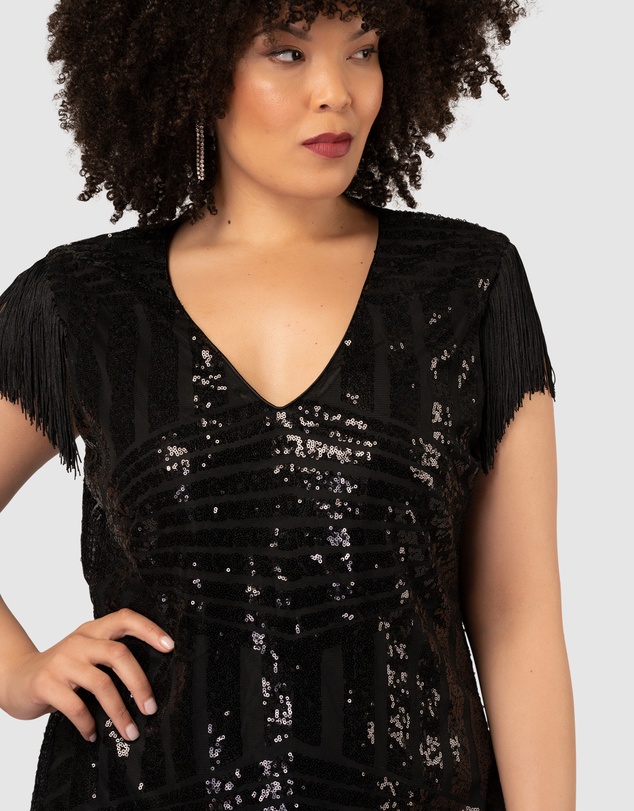 Pink Dusk by Curve Project - Over The Top Sequin Mini Dress