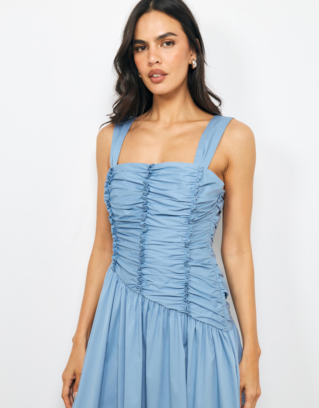 AERE - Ivara Ruched Maxi Dress