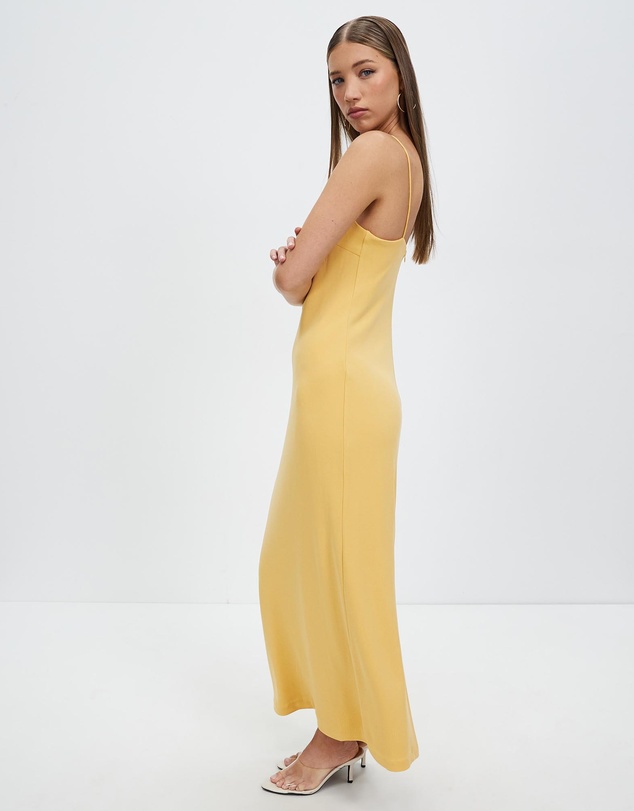 Third Form - Mode Straight Neck Maxi Dress