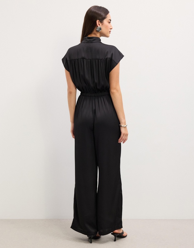 The Fated - Bryne Relaxed Satin Jumpsuit