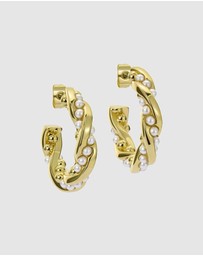 Ted Baker - Tiyaa Twisted Pearl Hoop Earrings