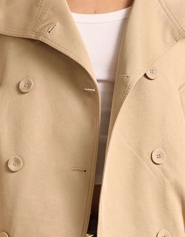 MVN - Funnel Neck Short Trench Coat