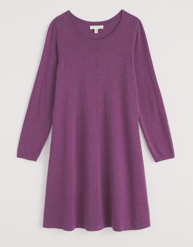 Seasalt - Seasalt Cornwall Purple Poltreen Knee Length Dress