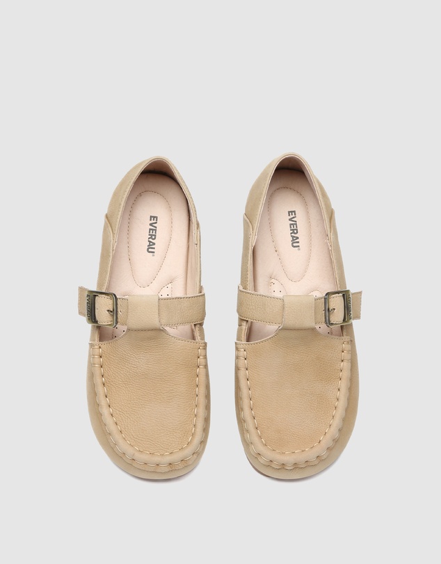 EVERAU - EverAU Ugg Maria Cow Suede Upper Loafer Oxfords Flats