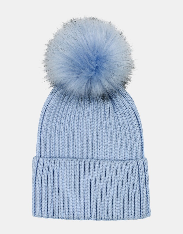 Morgan & Taylor - Valentine Wool-Blend Beanie in Pale Blue