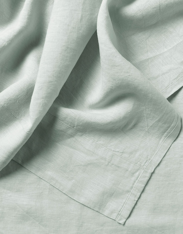 Aura Home - Evie Stonewash Organic Cotton Sheet Set in Mist