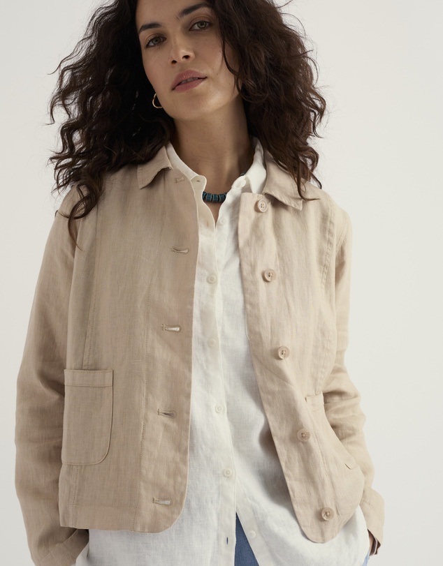 Seasalt - Seasalt Cornwall Neutrals Arame Linen Jacket
