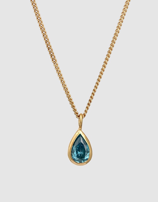Elli Jewelry - Necklace Crystal Drop 925 Sterling Silver Gold-Plated