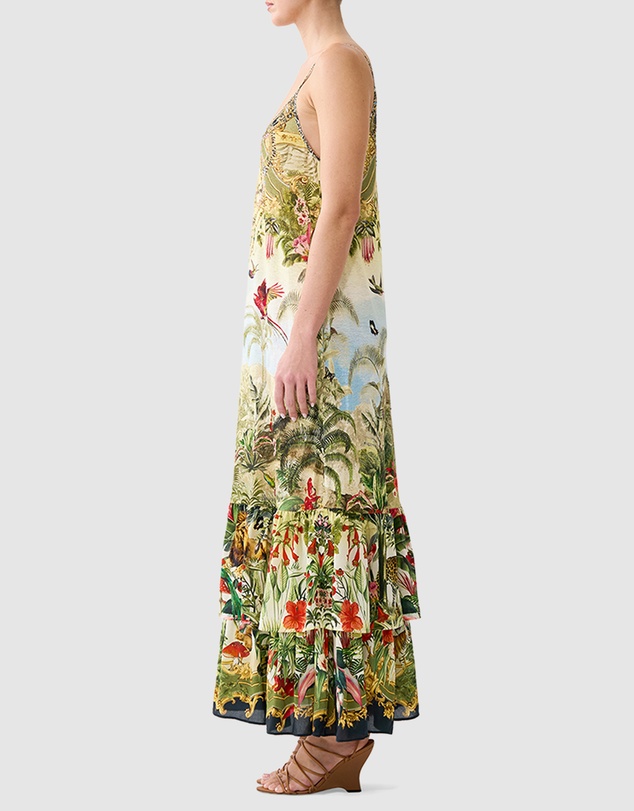 Camilla - Strappy Maxi Dress with Tiers