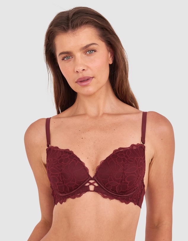 Bras N Things - Daisy Lightly Lined Bra - Berry