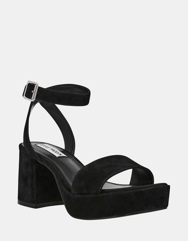 Steve Madden - Mercerr Black Suede Heels