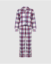 Hunkemoller - Long Sleeve Polar Fleece Check PJ Set