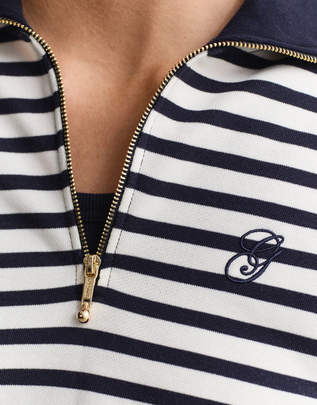 Gant - Striped Half-Zip Sweatshirt