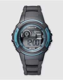 Maxum - Button - Black & Teal Digital