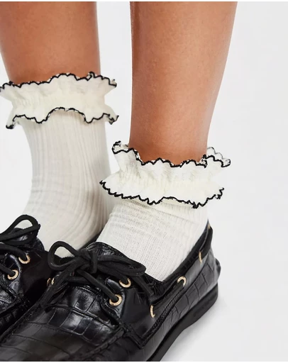High Heel Jungle - Sheer Frilly Socks