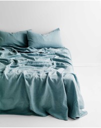 Aura Home - Emile Linen Flat Sheet