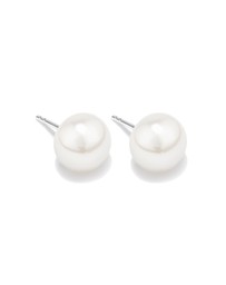 Michael Hill - Stud Earrings with 9mm Button Cultured Freshwater Pearls in Sterling Silver