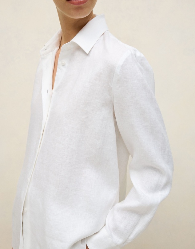 Trenery - Linen Classic Shirt in White