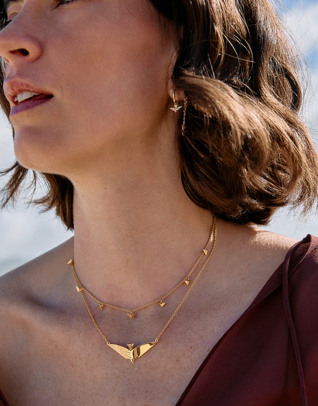 Rachel Jackson - Dreamcatcher Bird Choker Necklace Gold