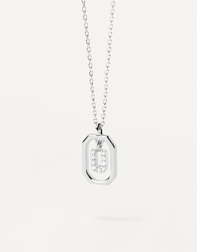 PDPAOLA - Mini Letter U Silver Necklace