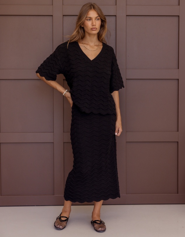 ALEXANDRA - Ratan Skirt Black