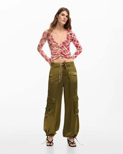 Desigual - Satin cargo pants