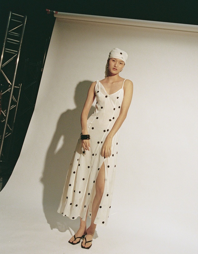 Lover - May Asymmetric Polka Dot Dress