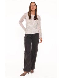 Petal & Pup - Bellie Twisted Mesh Top - Snake Print