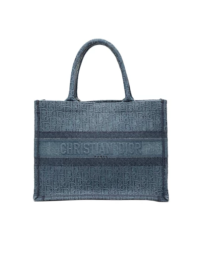 Pre-Loved by Azura Reborn - Pre-Loved Medium Oblique Denim Book Tote